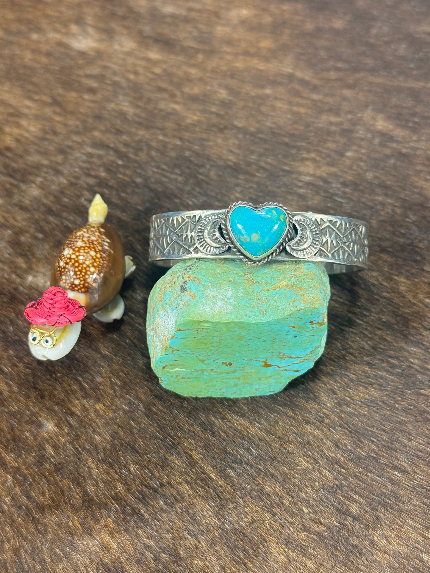 Kingman Turquoise Heart Bracelet