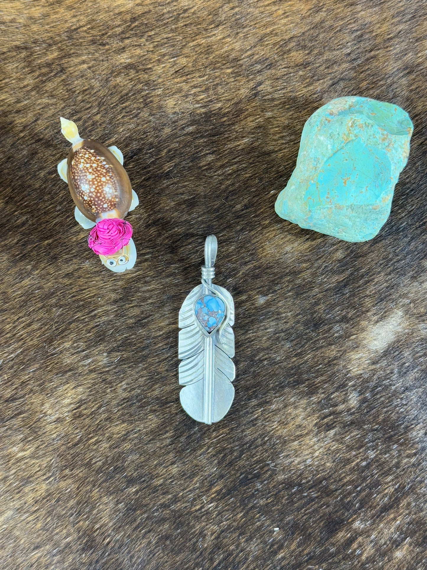 Golden Hills Feather Pendant