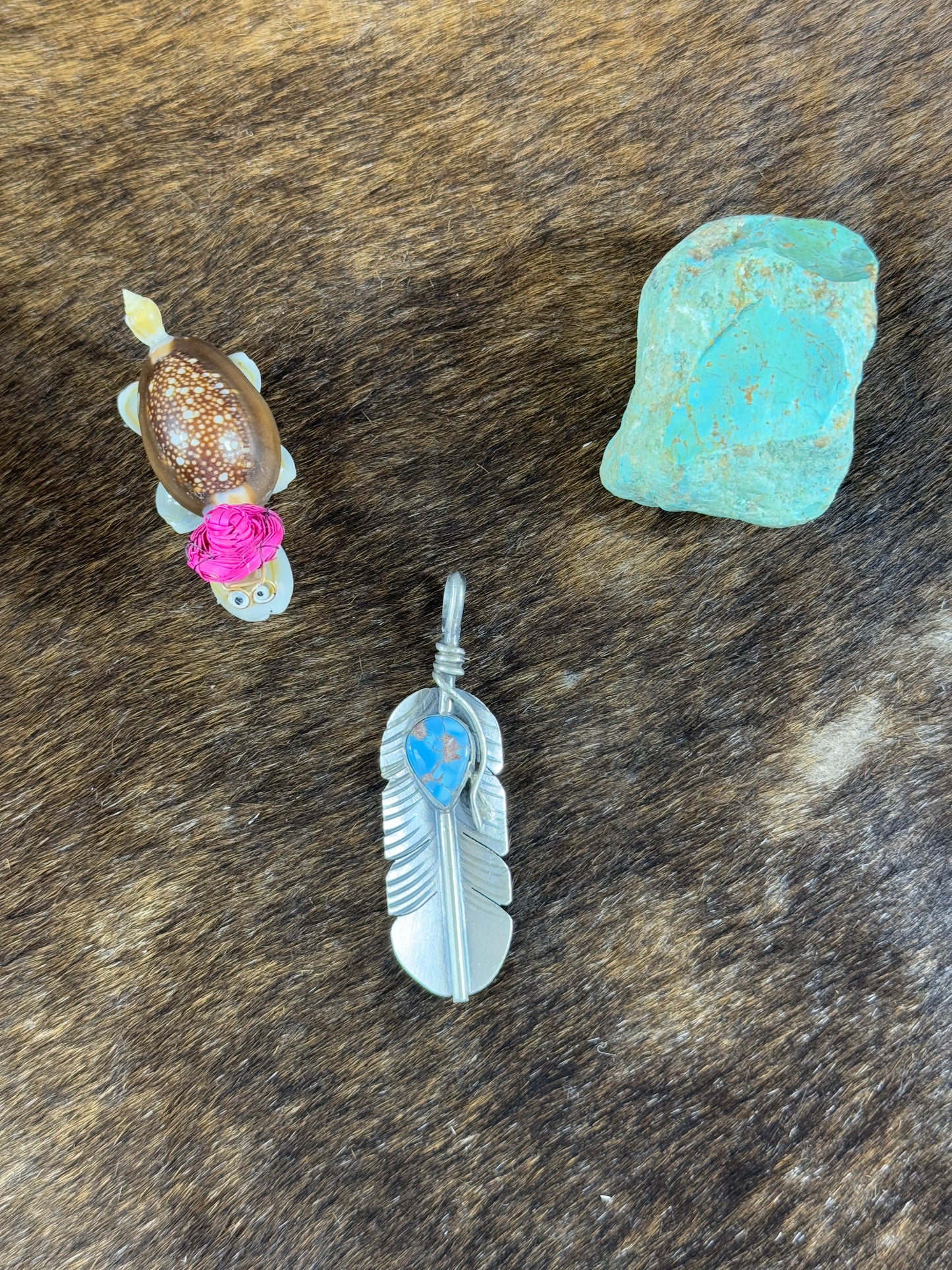 Golden Hills Feather Pendant