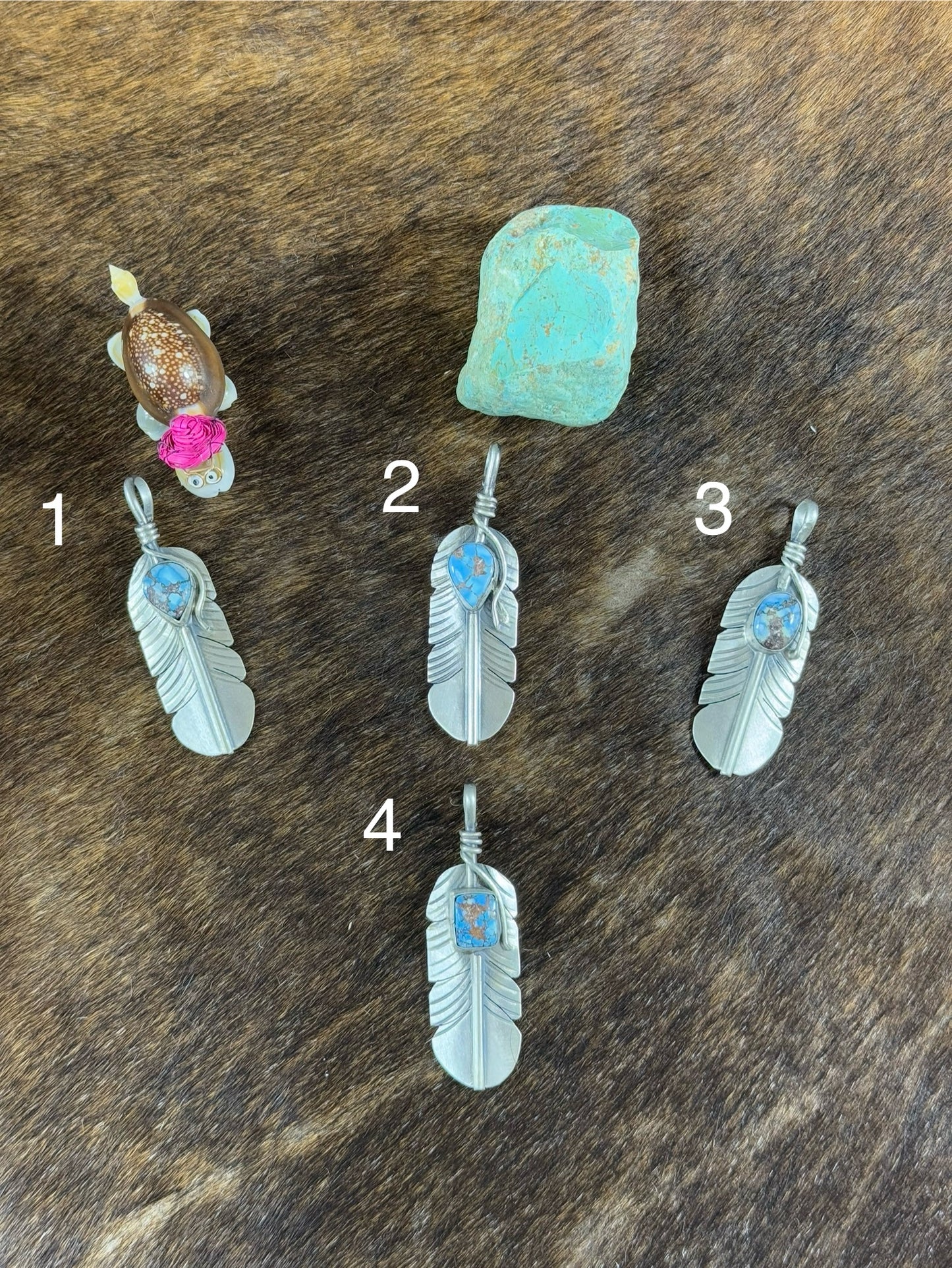 Golden Hills Feather Pendant