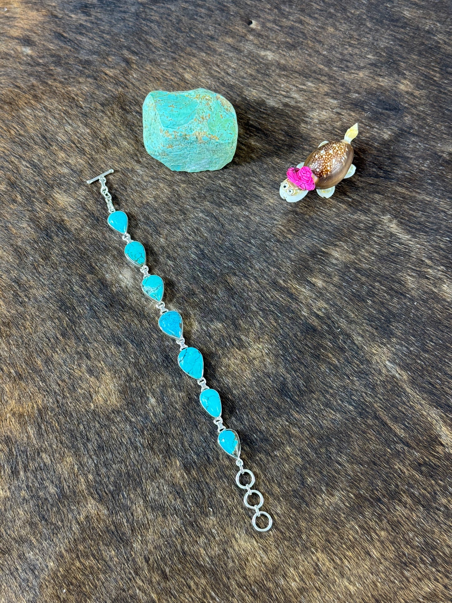 Tibetan Turquoise Link Bracelet