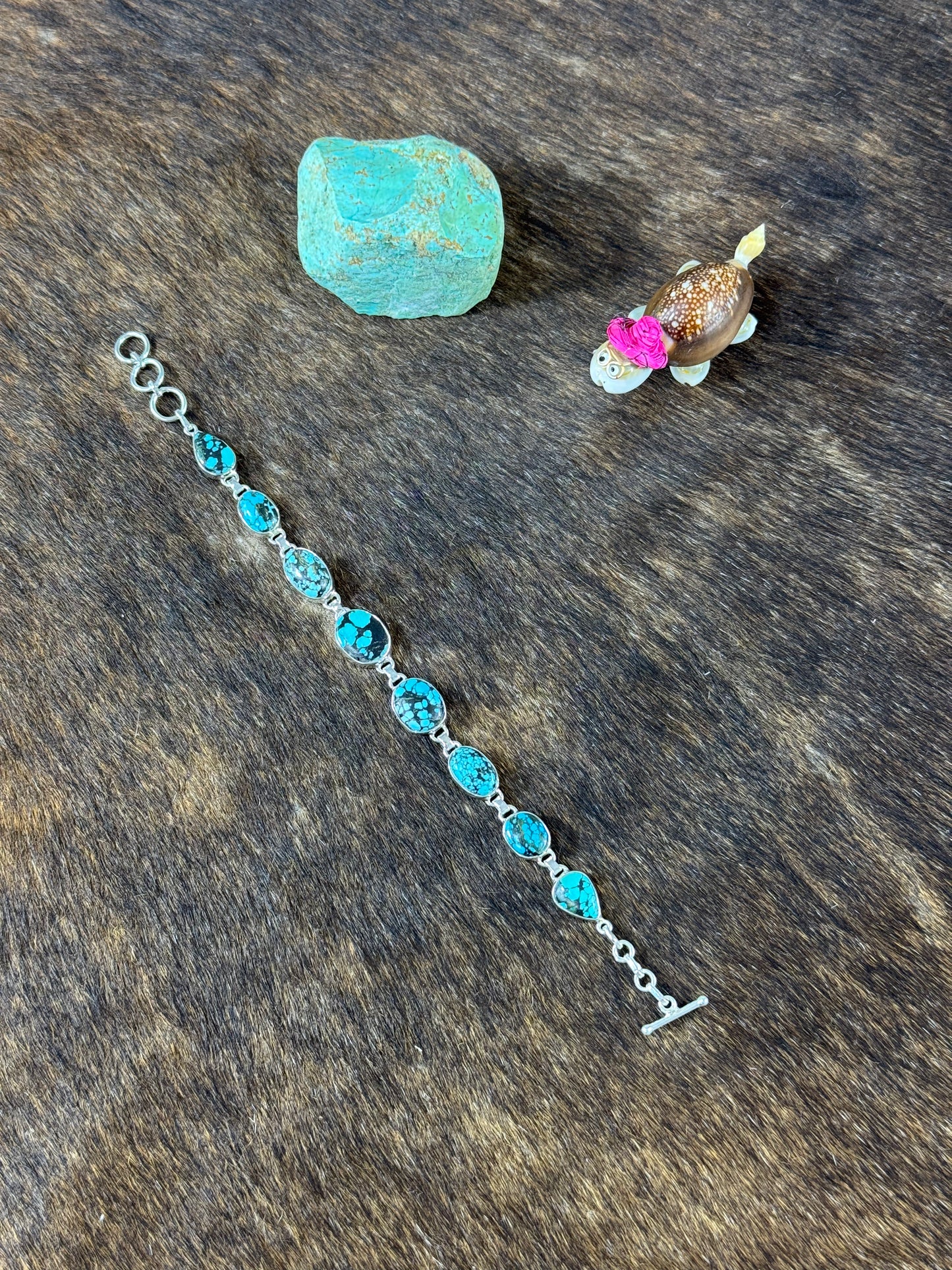 Tibetan Turquoise Link Bracelet