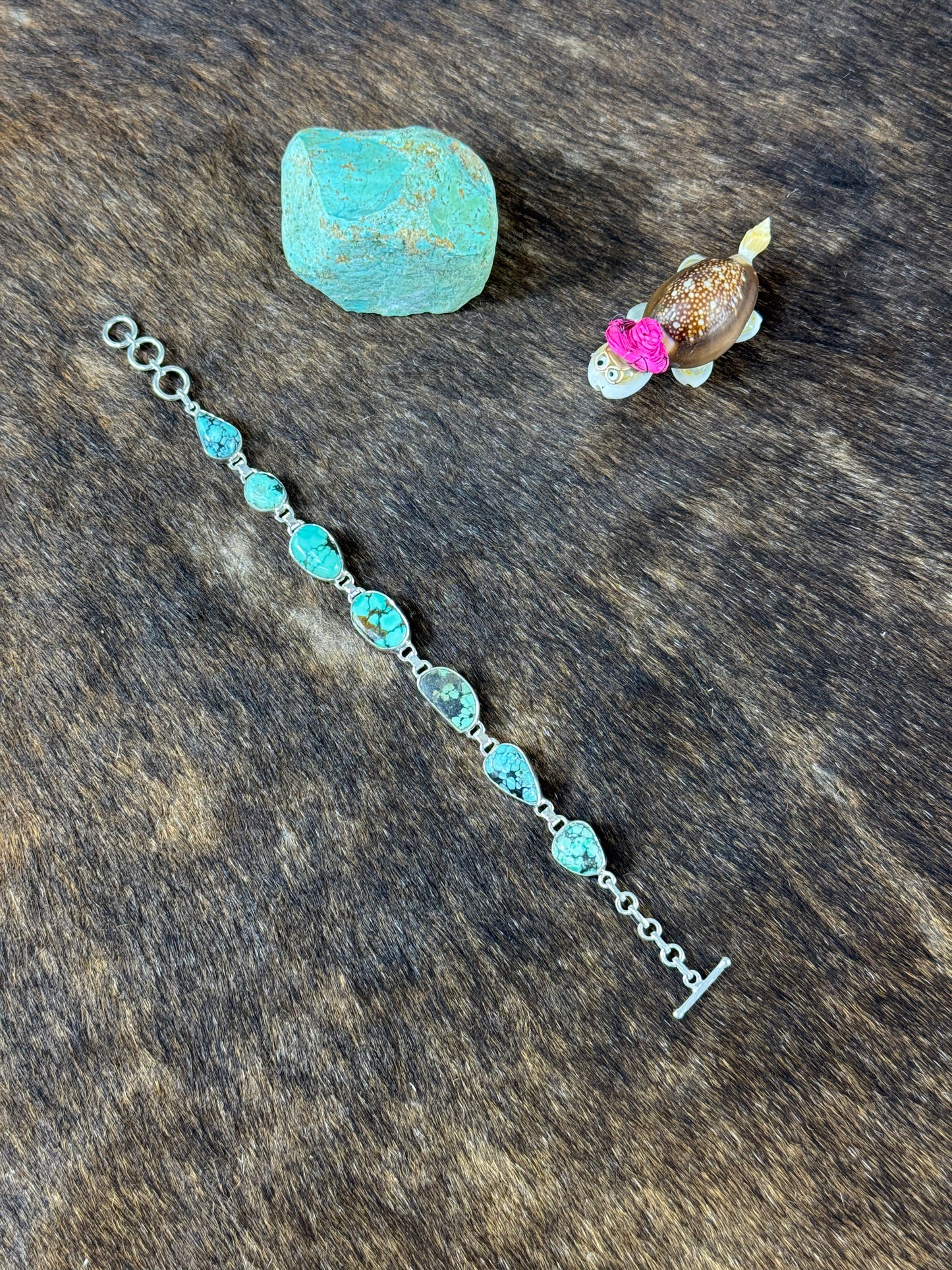 Tibetan Turquoise Link Bracelet