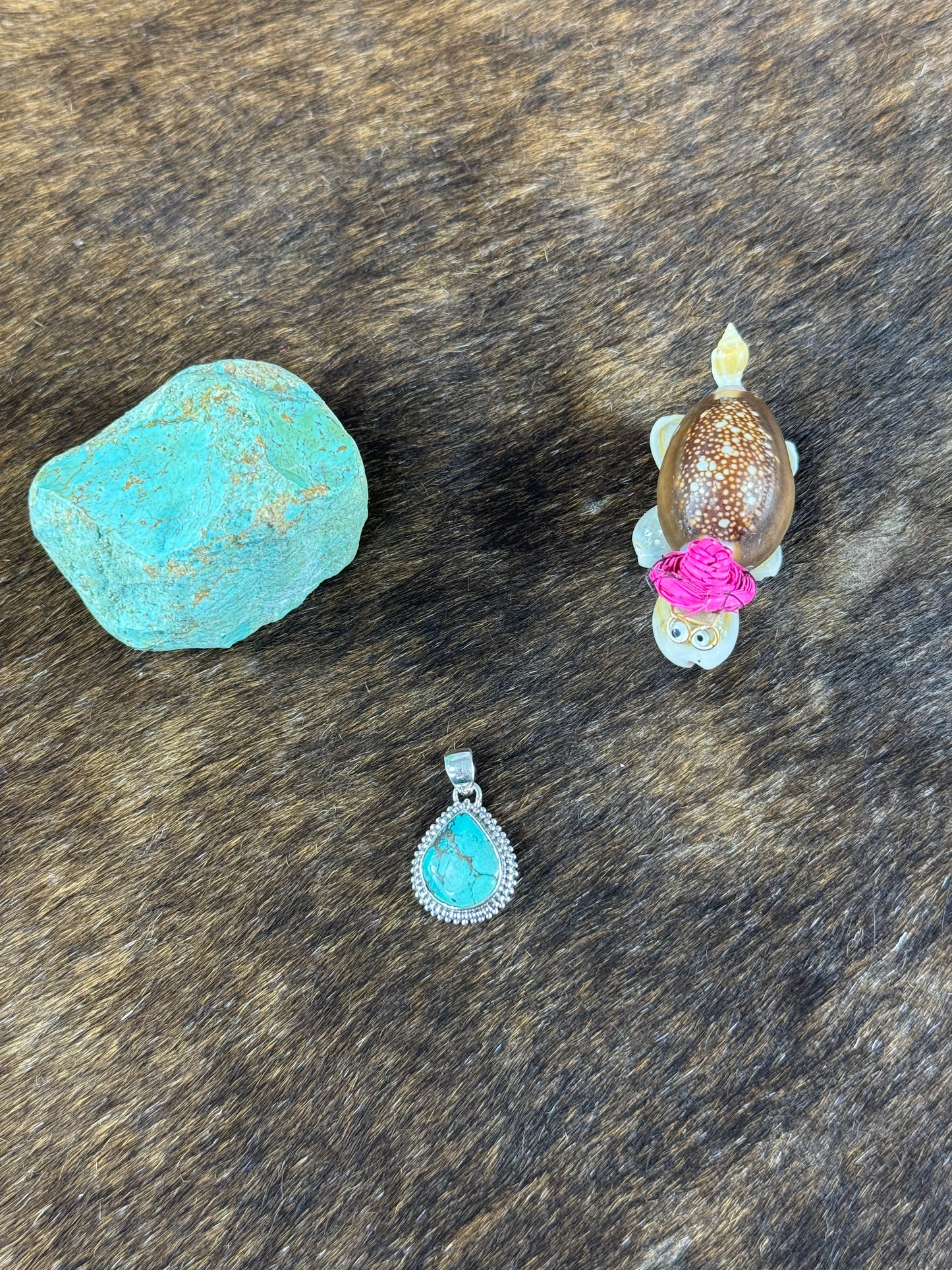 Tibetan Turquoise Twist Wire Pendants