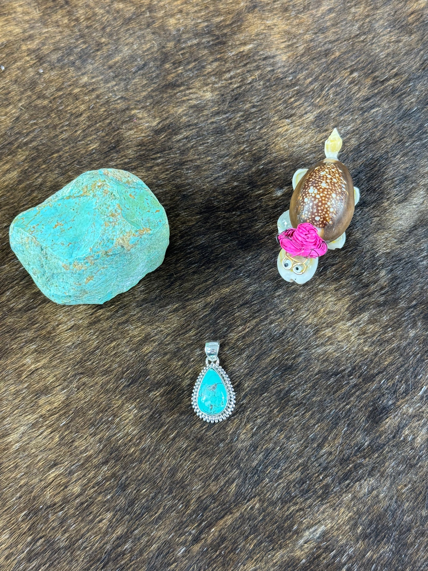 Tibetan Turquoise Twist Wire Pendants