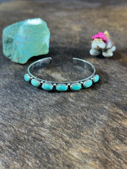 7 Stone Turquoise Bracelet