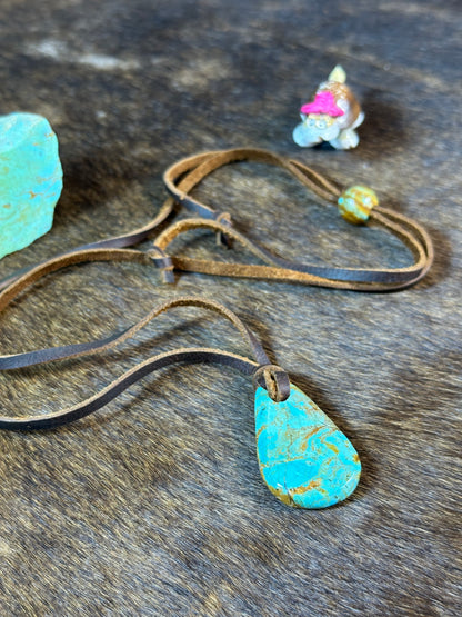 Kingman Leather Necklace