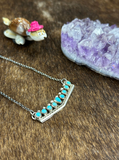 Kingman Turquoise Crown Necklace