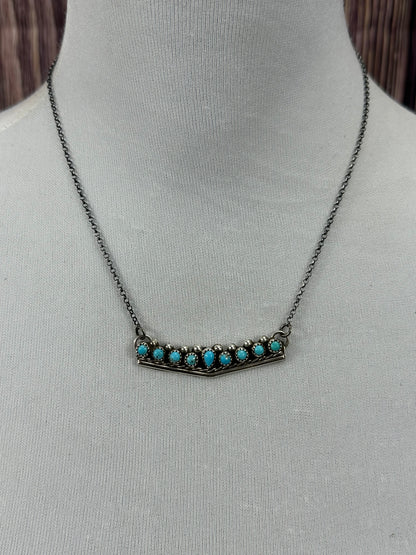 Kingman Turquoise Crown Necklace