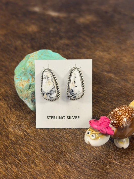 White Buffalo Stud Earring