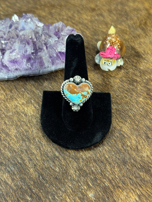 Kingman Turquoise Heart Ring