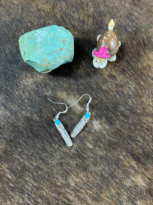 Kingman Feather Dangle Earrings