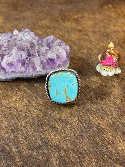 Kingman Turquoise Square Ring