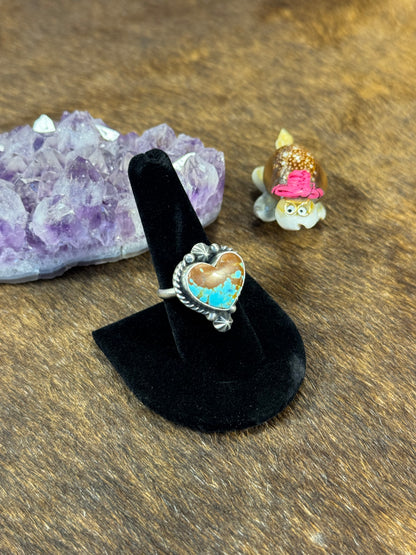 Kingman Turquoise Heart Ring