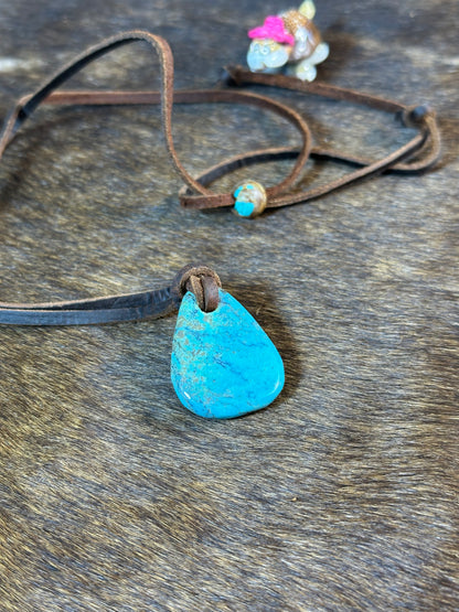 Kingman Leather Necklace