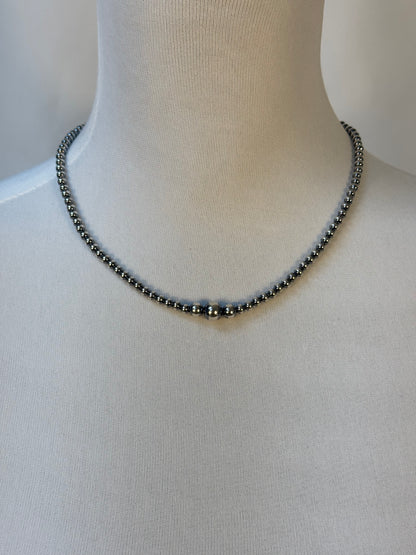 Graduated Pearl "Navajo Style" Pearl Necklace