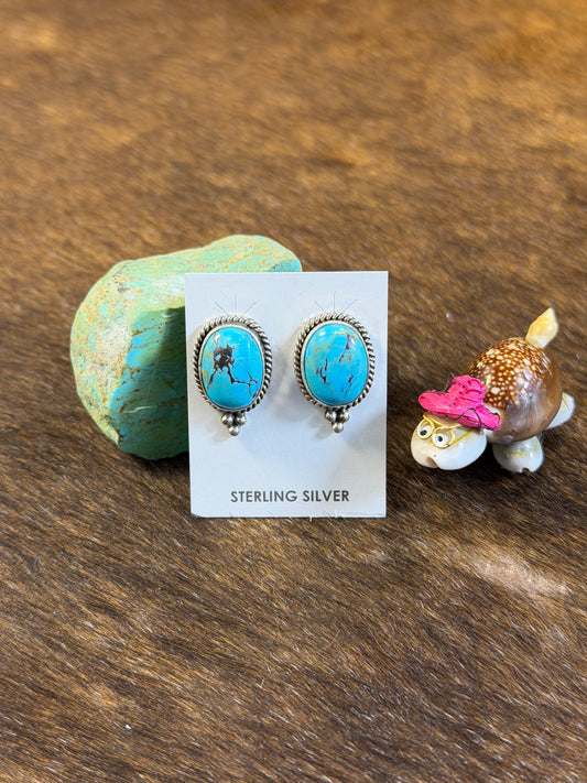 Kingman Oval Stud Earring