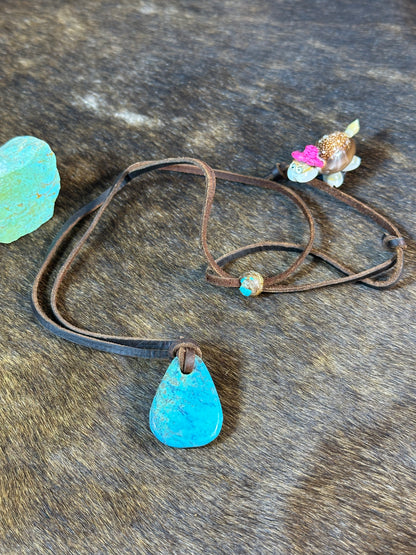 Kingman Leather Necklace