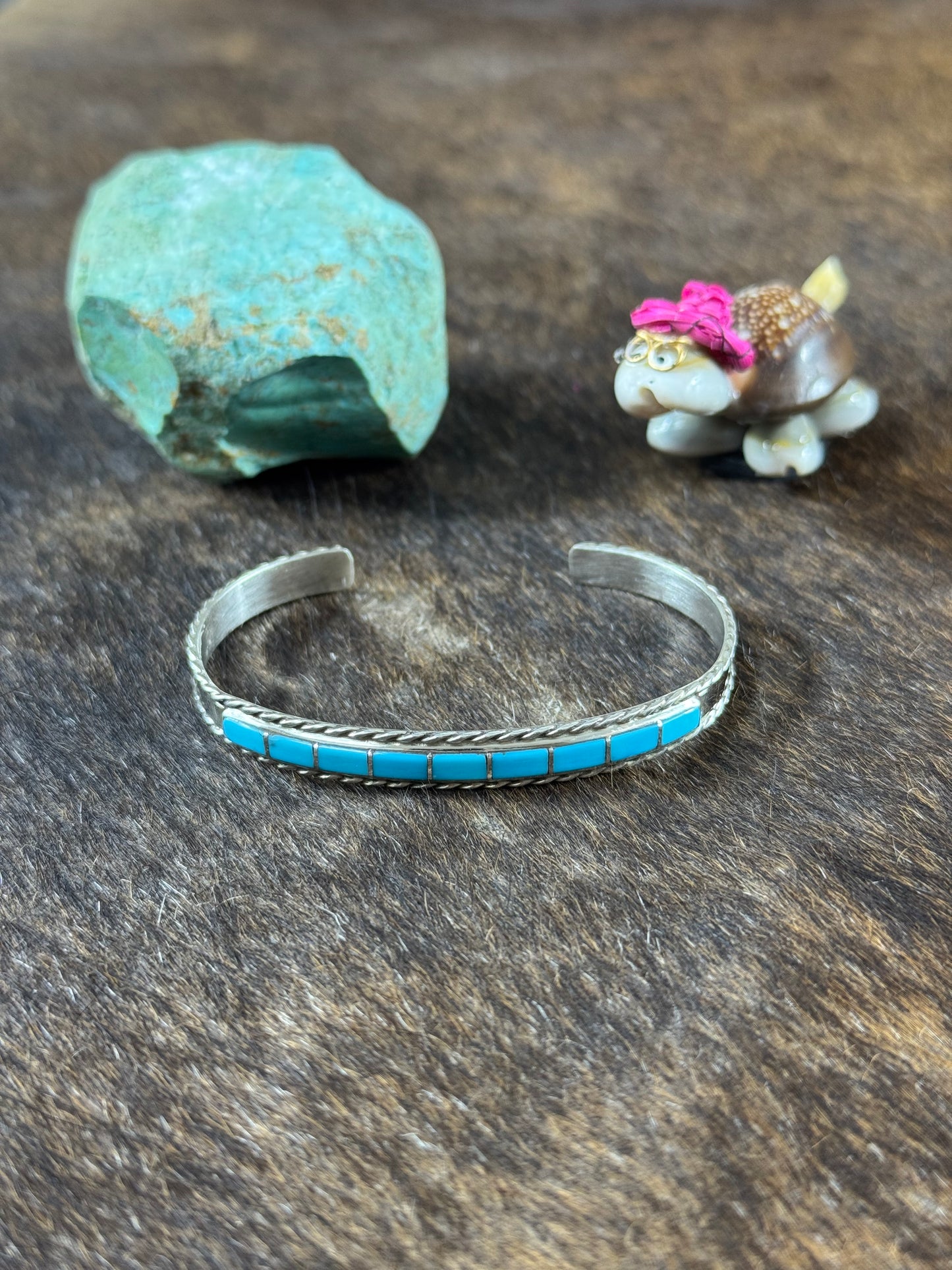 Kingman Turquoise Inlay Bracelet