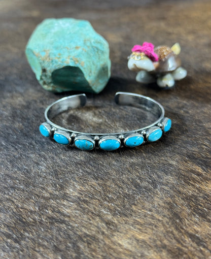 7 Stone Turquoise Bracelet