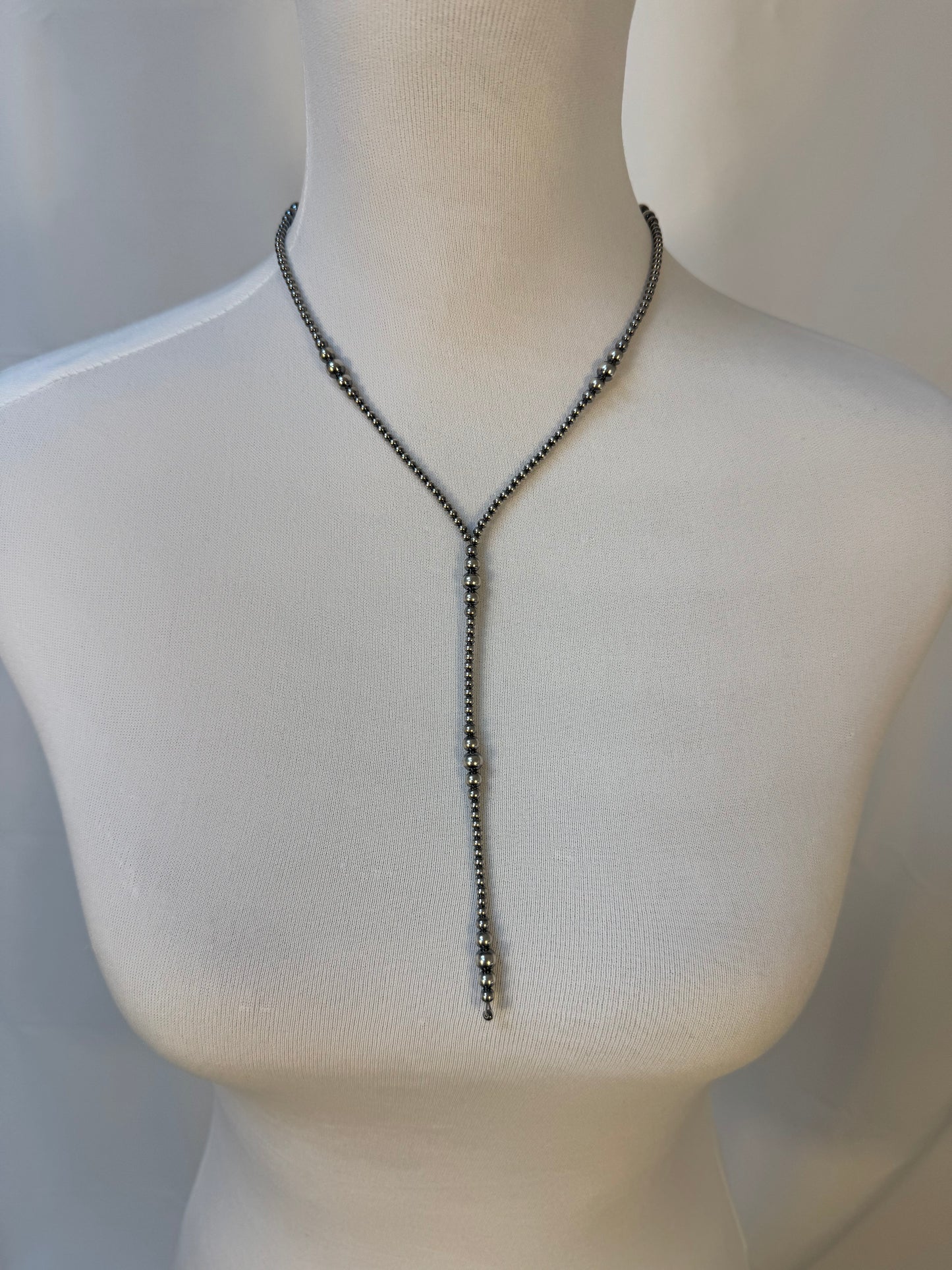 Navajo Style Pearl Y-Necklace