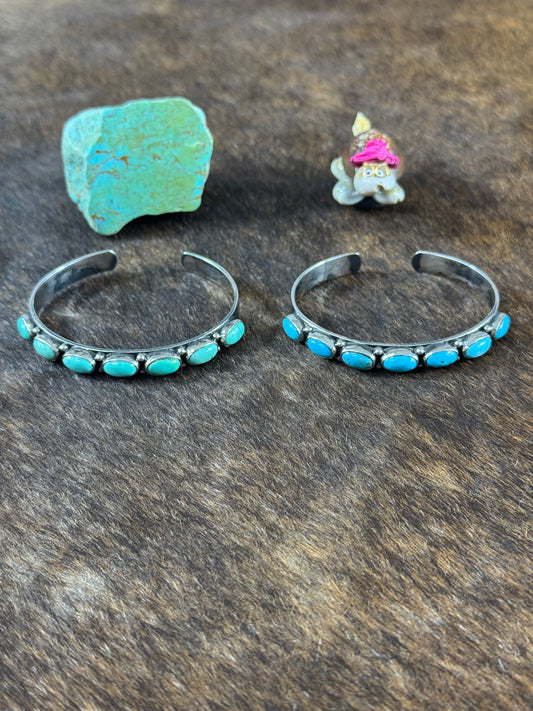 7 Stone Turquoise Bracelet