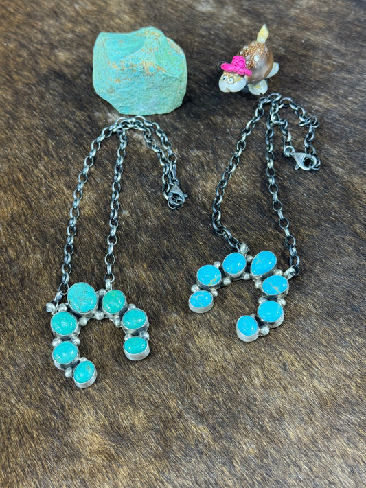 Kingman Turquoise Naja Necklace