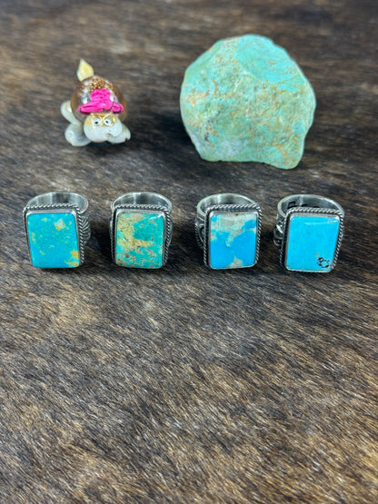 Kingman Rectangle Stamp Ring