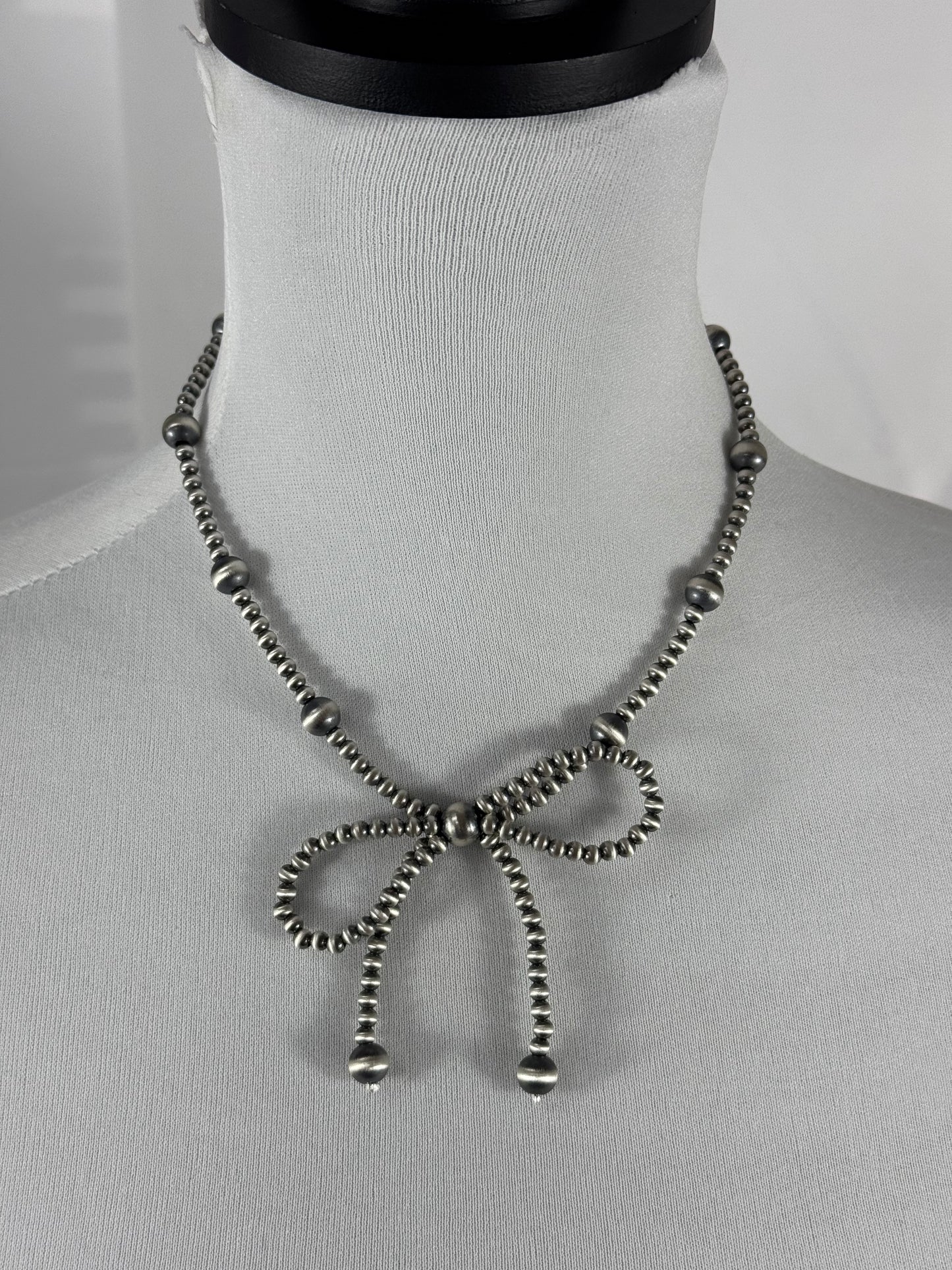 Sterling Silver Bow Necklace