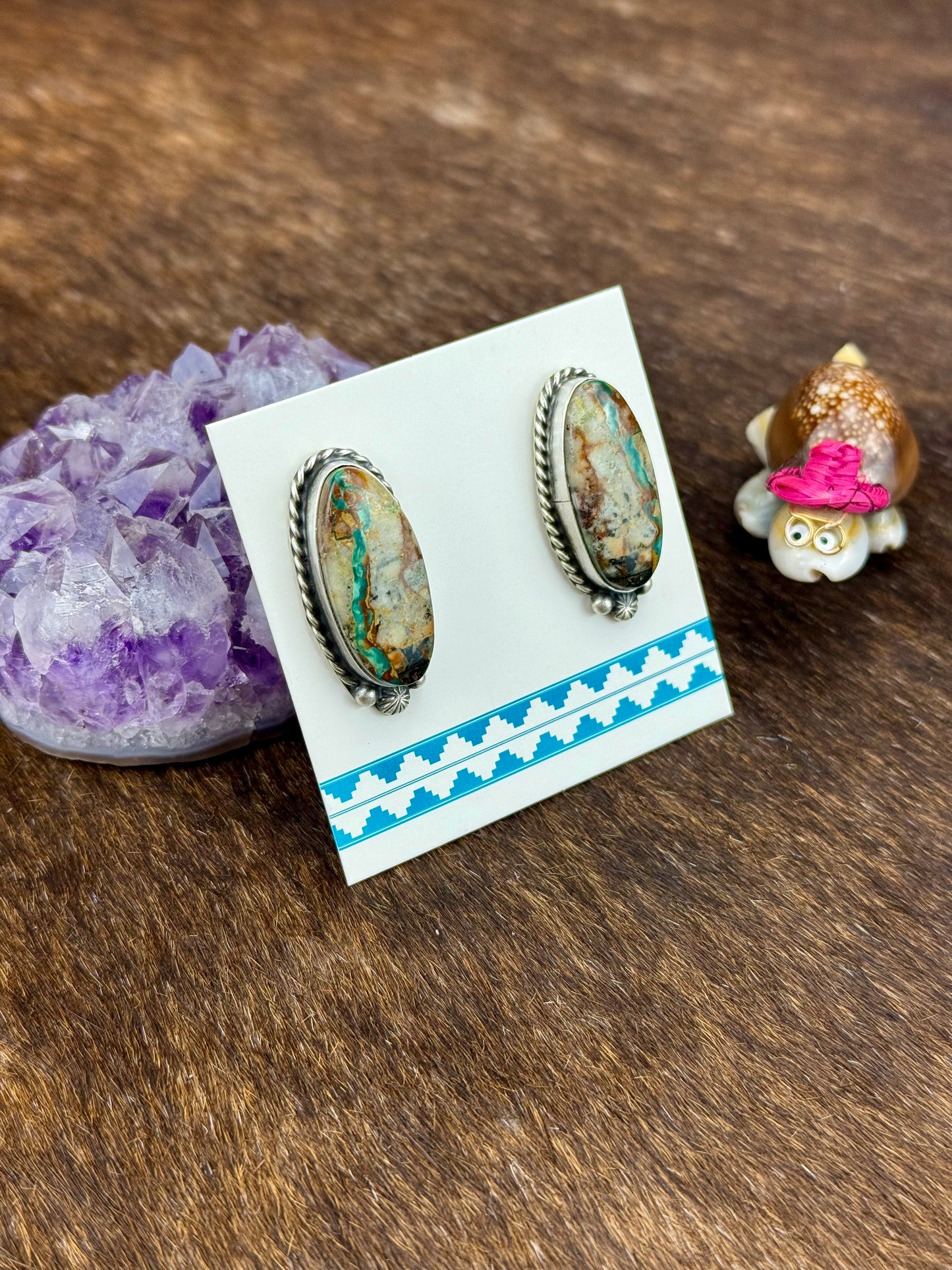 Royston Ribbon Oval Sterling Silver Earrings