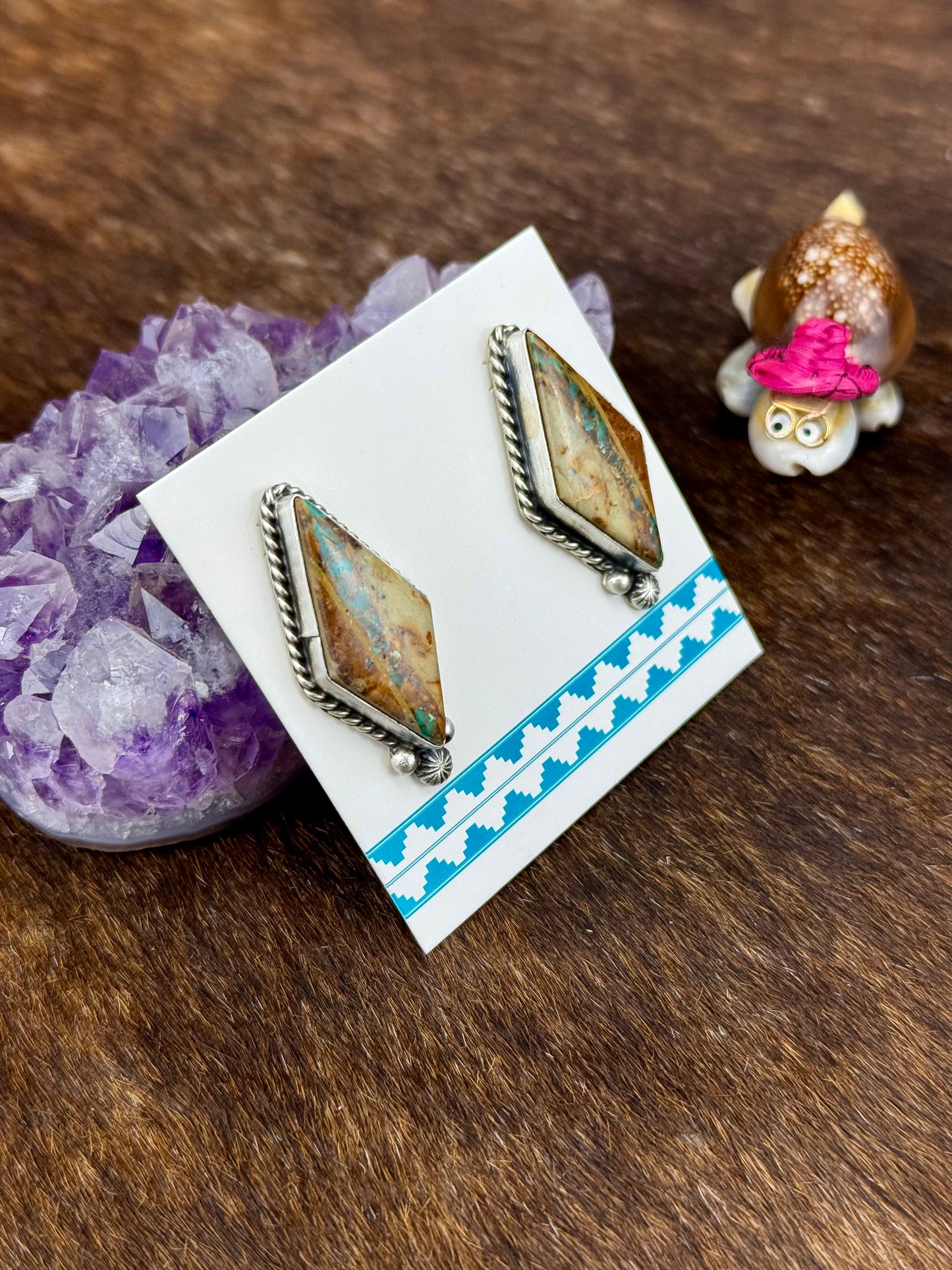 Royston Ribbon Diamond Sterling Silver Earrings
