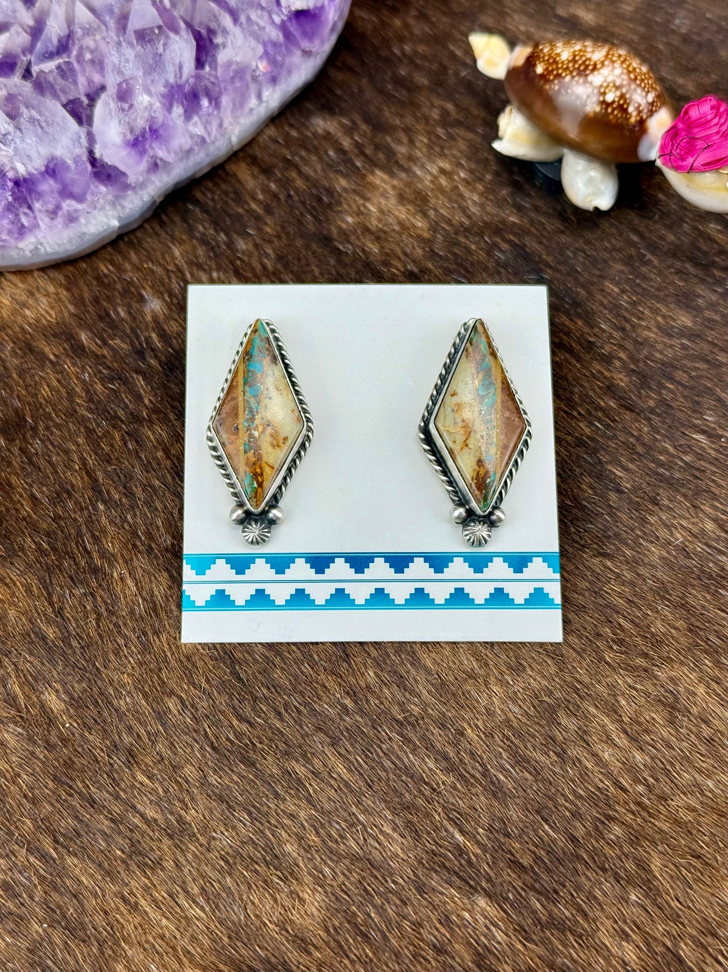 Royston Ribbon Diamond Sterling Silver Earrings