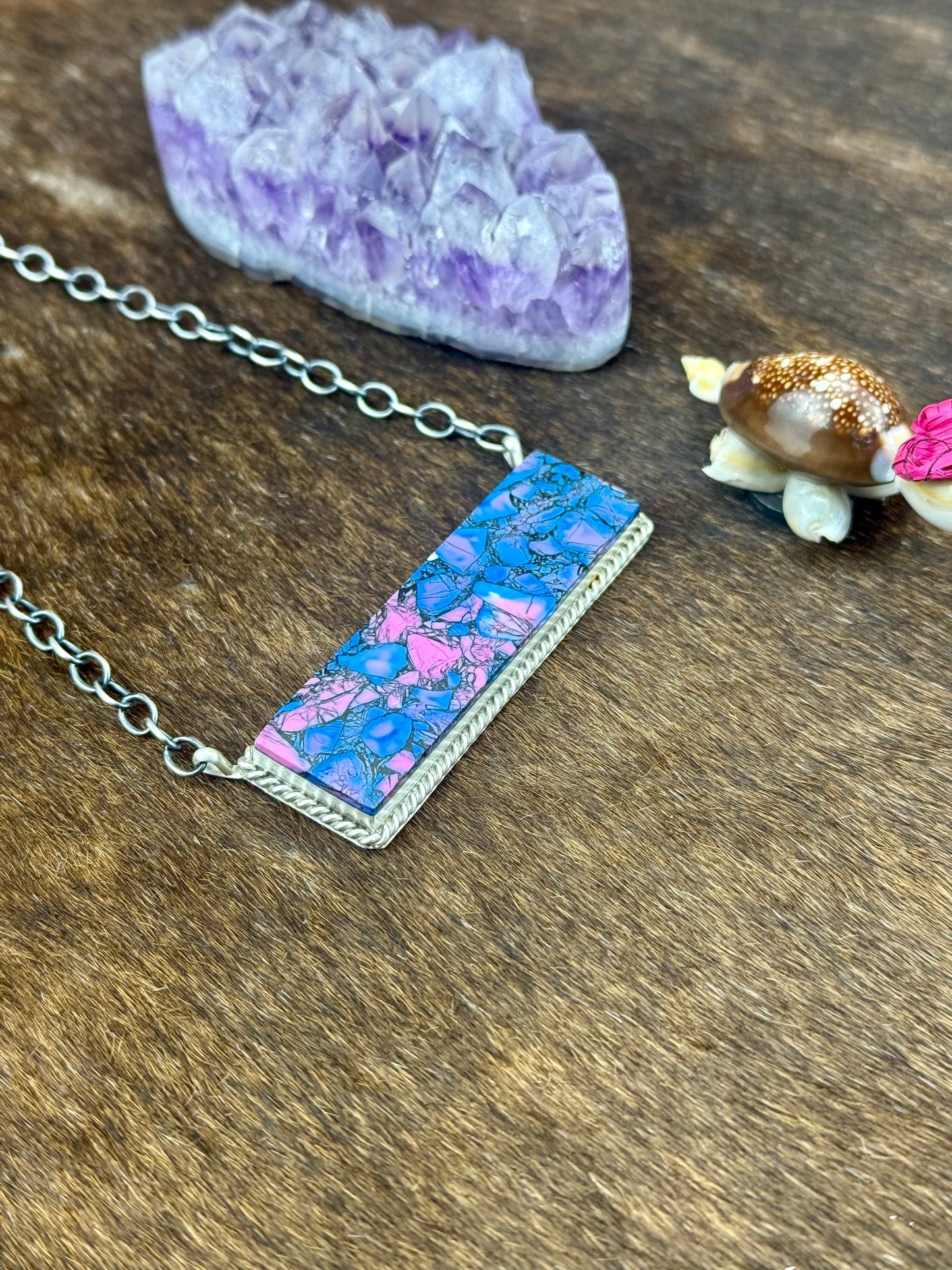 Lavender Sterling Silver Large Bar