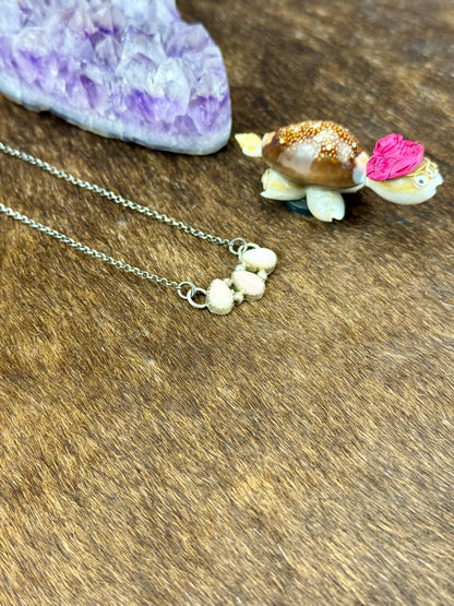 Pink Conch Sterling Silver Teardrop Necklace