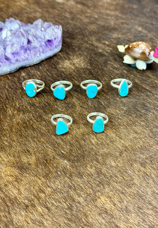 Tibetan Turquoise Single Stone Sterling Silver Ring