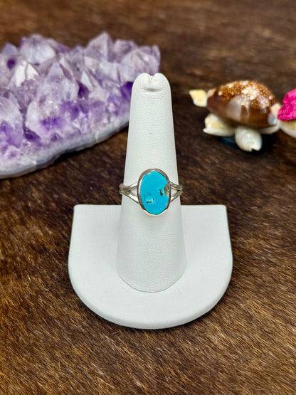 Tibetan Turquoise Single Stone Sterling Silver Ring