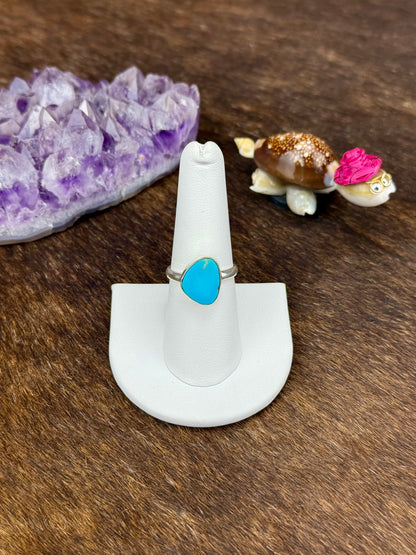 Tibetan Turquoise Single Stone Sterling Silver Ring