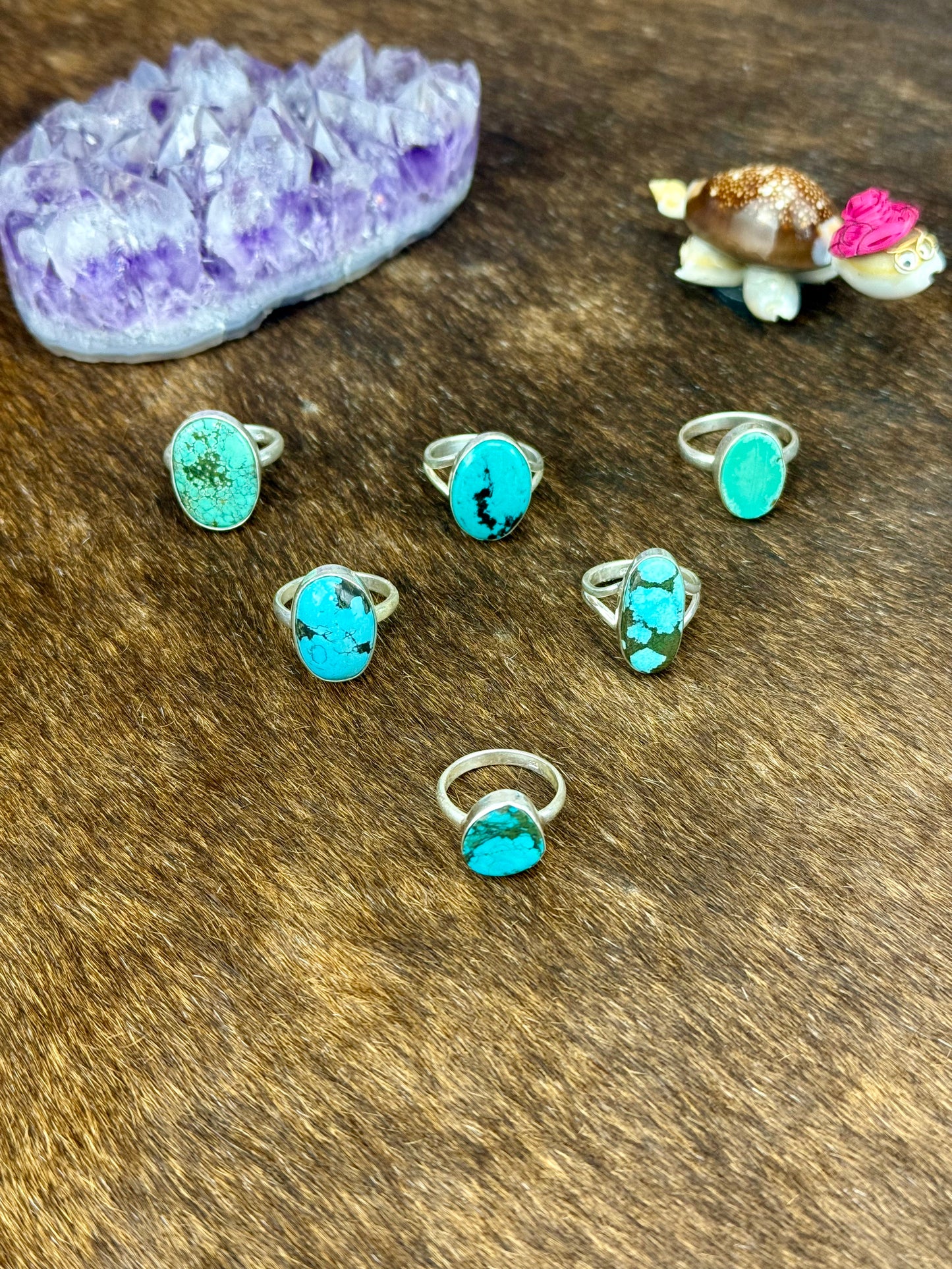 Tibetan Turquoise Single Stone Sterling Silver Ring