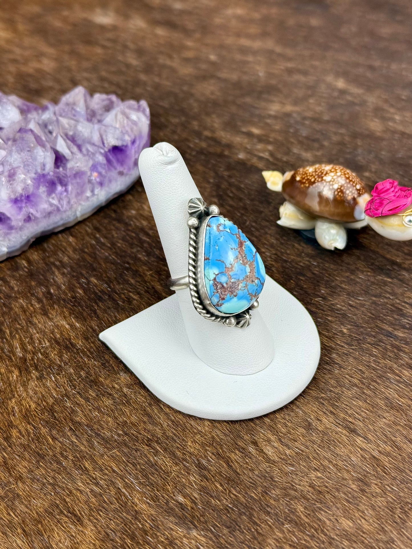 Golden Hills Single Stone Sterling Silver Ring