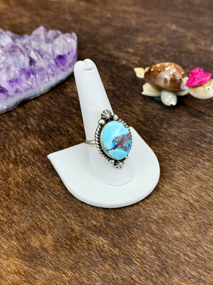 Golden Hills Single Stone Sterling Silver Ring