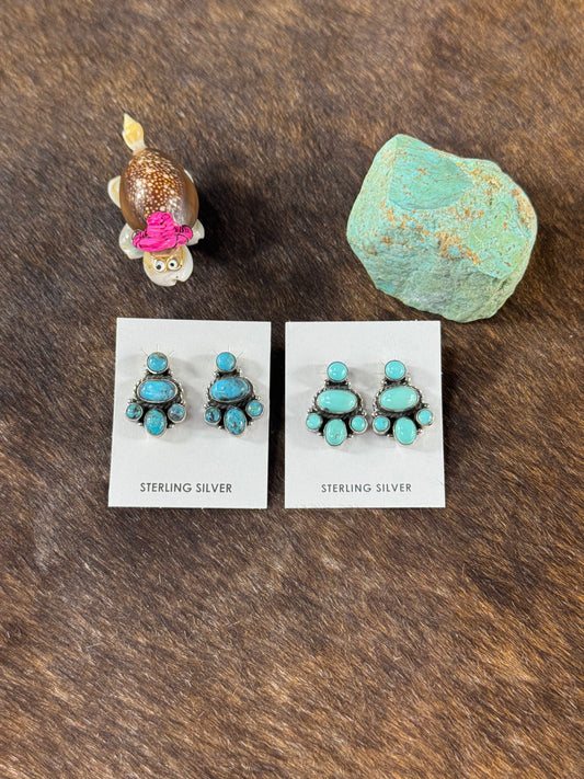 Kingman Turquoise Mini Chandelier Earrings