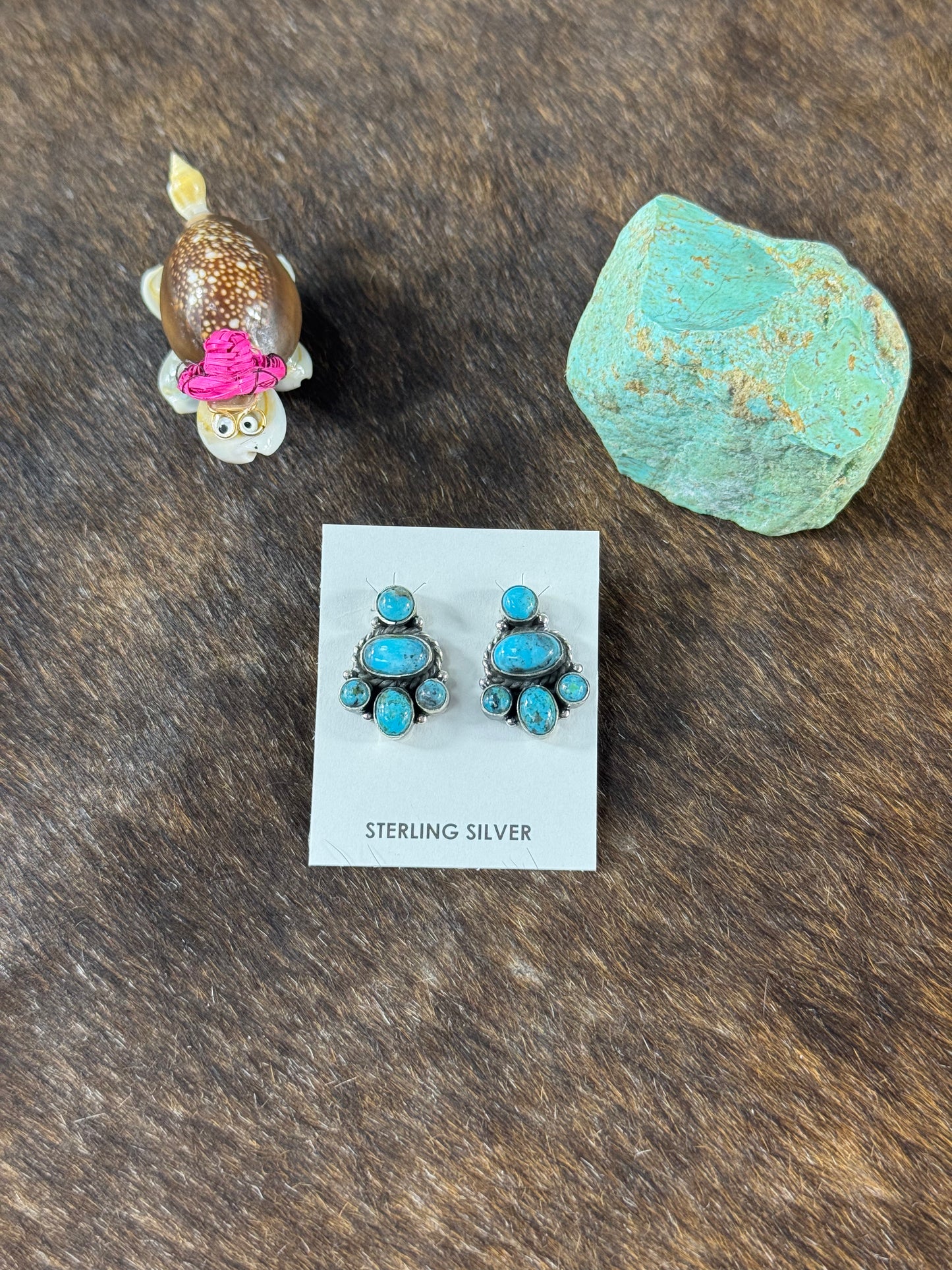 Kingman Turquoise Mini Chandelier Earrings