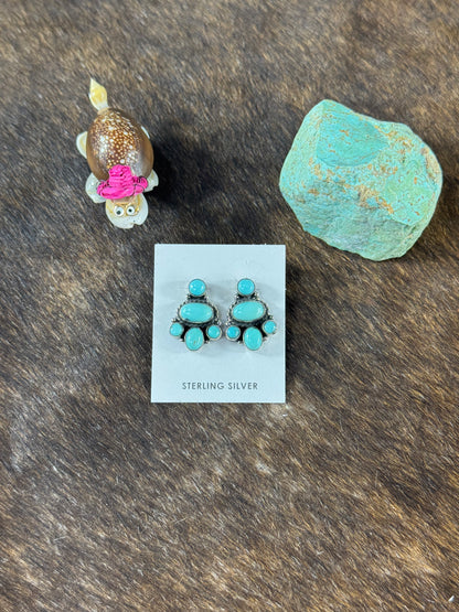 Kingman Turquoise Mini Chandelier Earrings