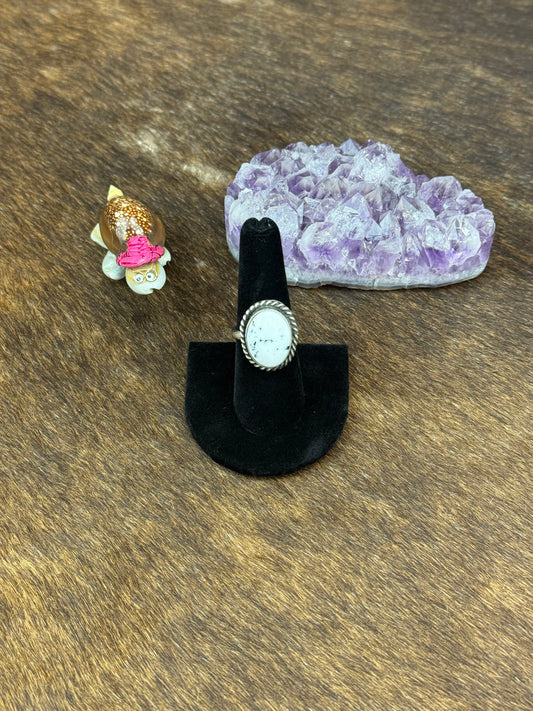 White Buffalo Circle Ring