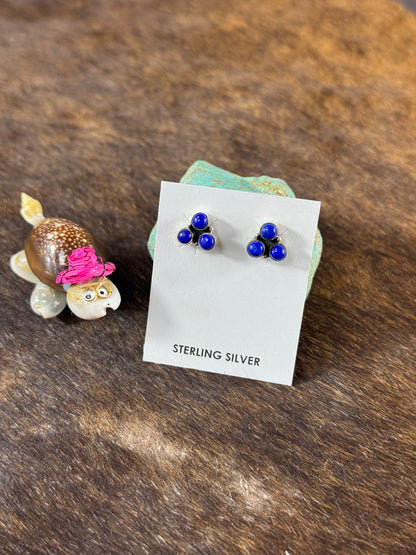 Kingman Turquoise 3 Stone Earring