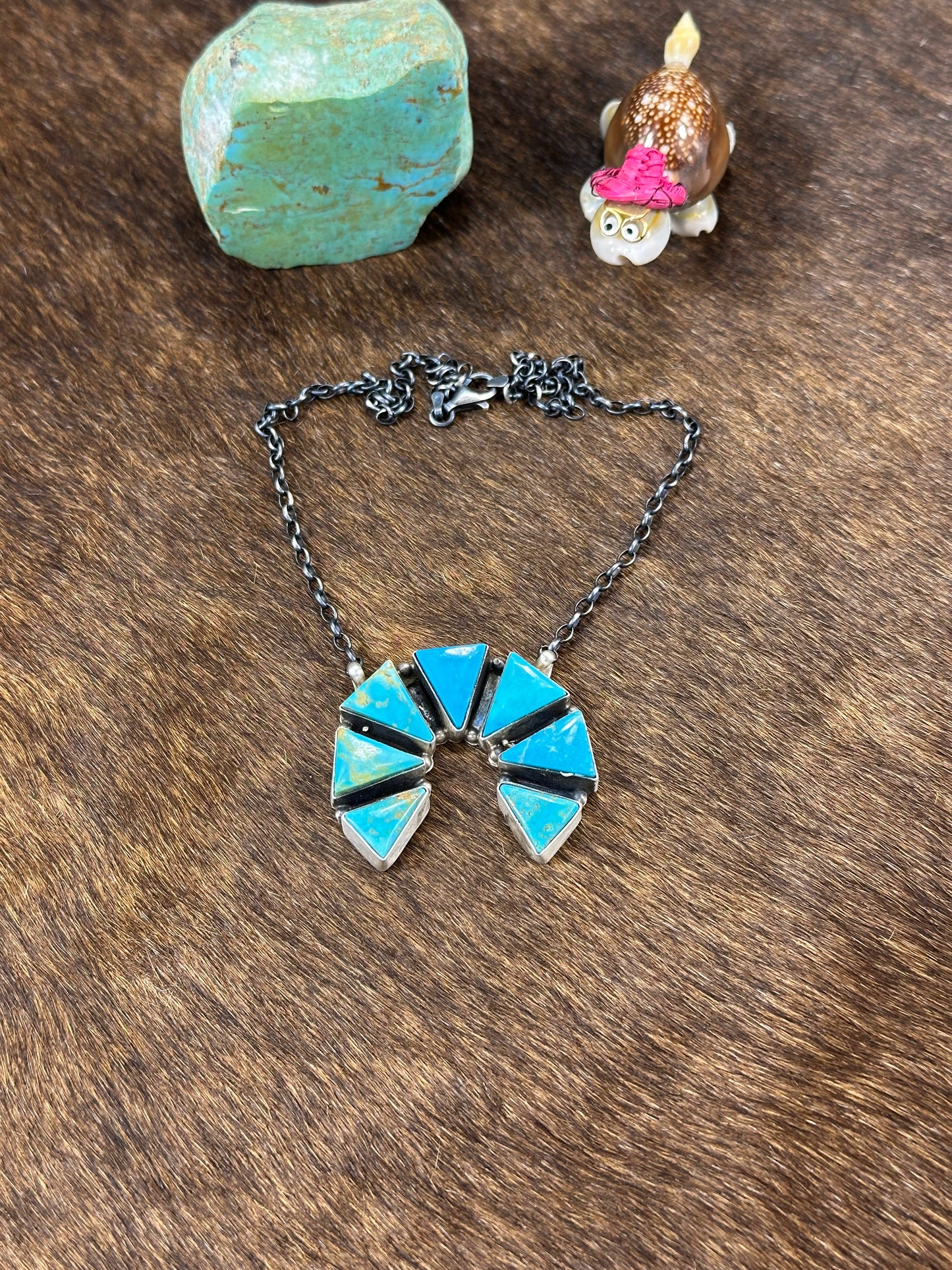 Kingman Turquoise Naja Necklace
