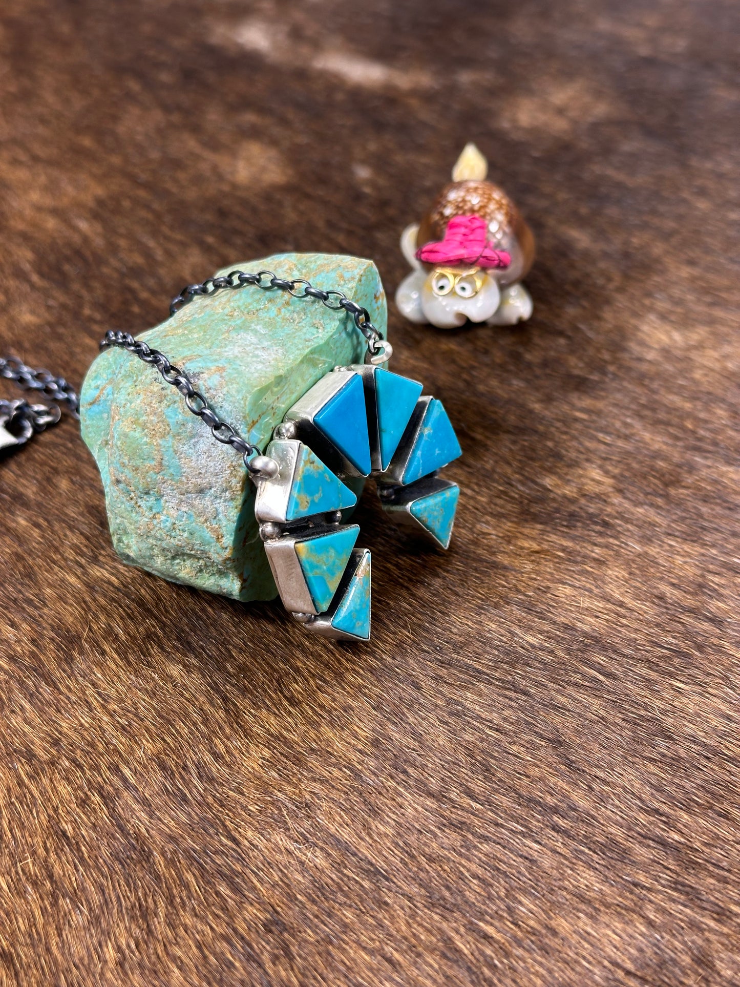 Kingman Turquoise Naja Necklace