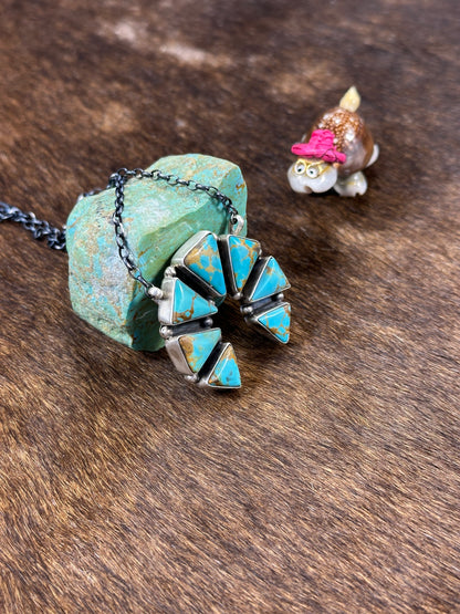 Kingman Turquoise Naja Necklace
