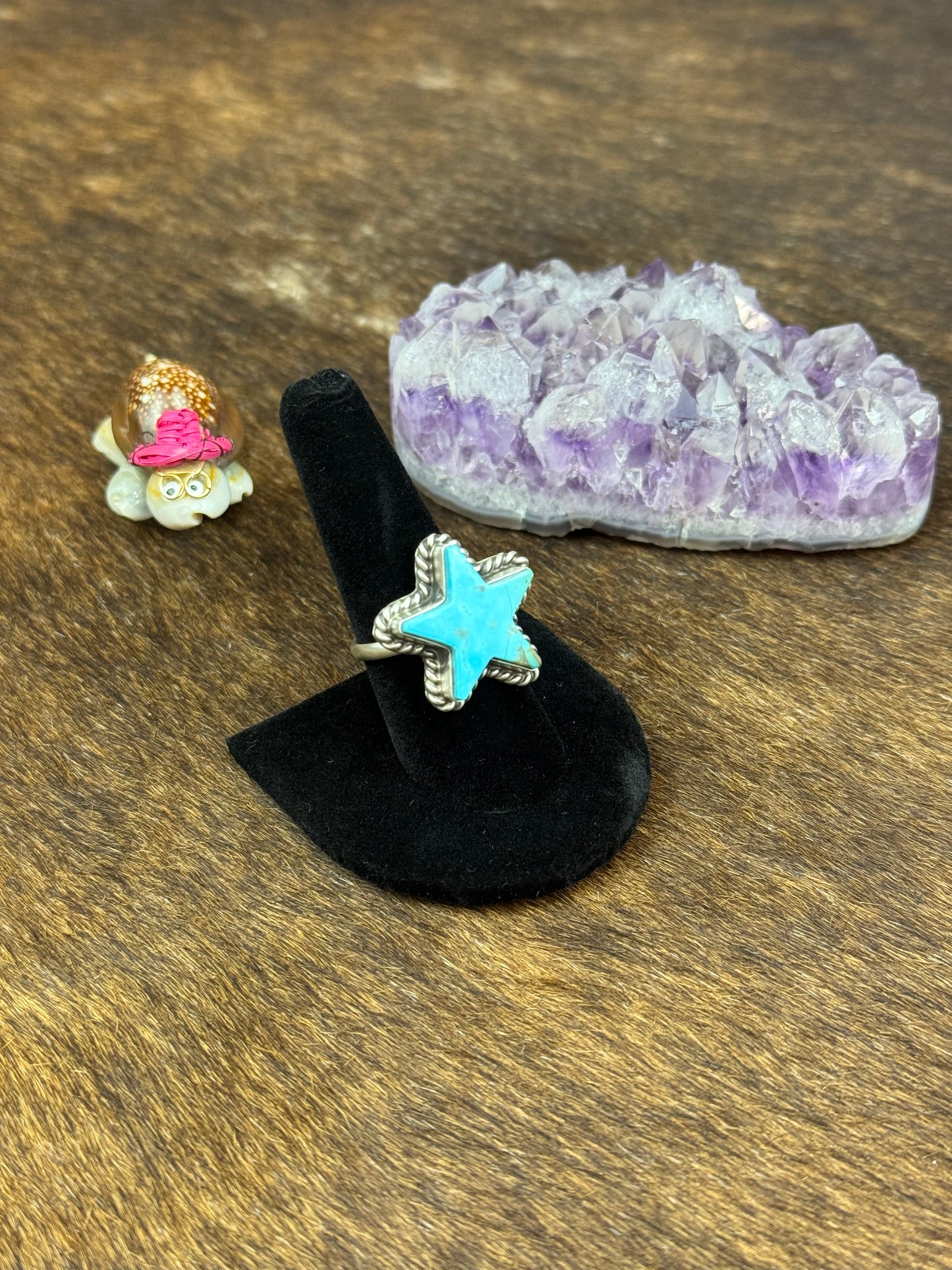 Kingman Turquoise Star Ring
