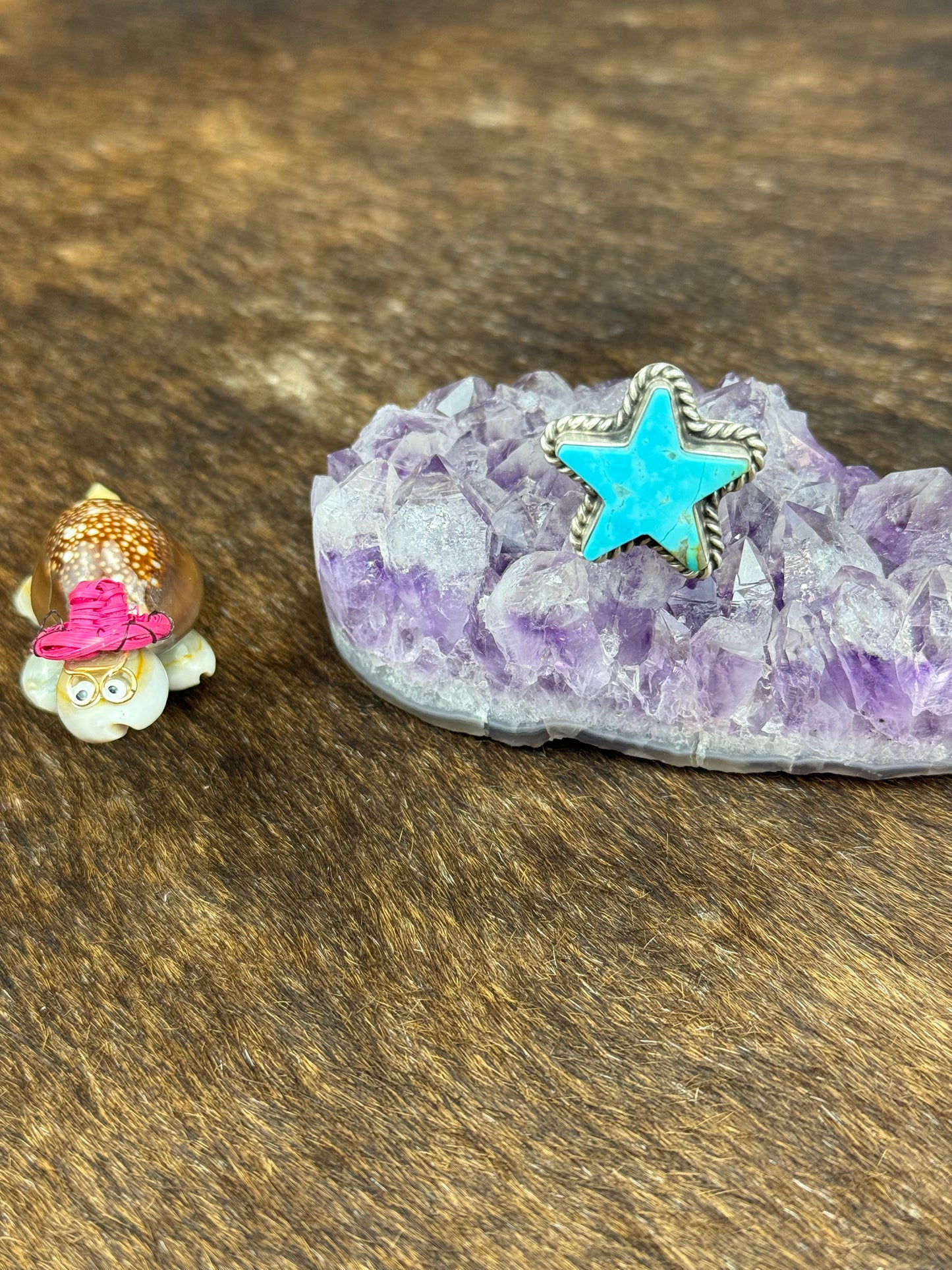 Kingman Turquoise Star Ring